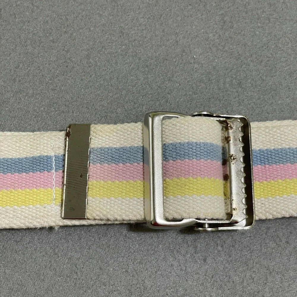 Vintage Belt 100% Cotton Metal Buckle Gait Mobility Unisex 48